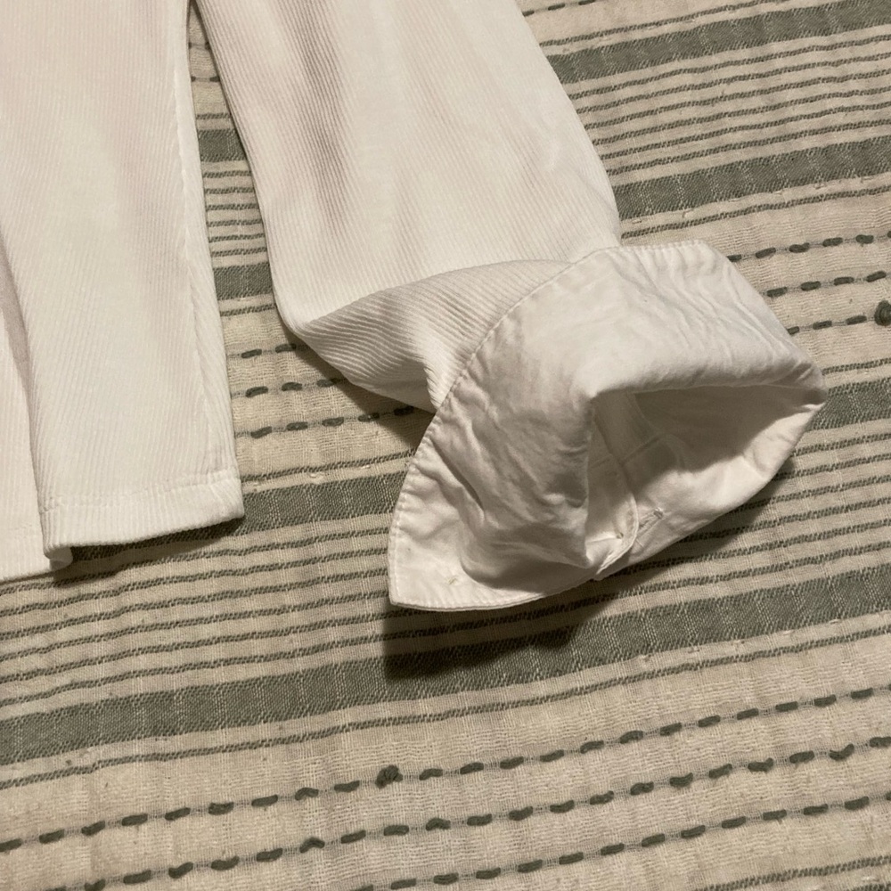 Veronica Beard White Button-Down Collared Knit Sh… - image 4